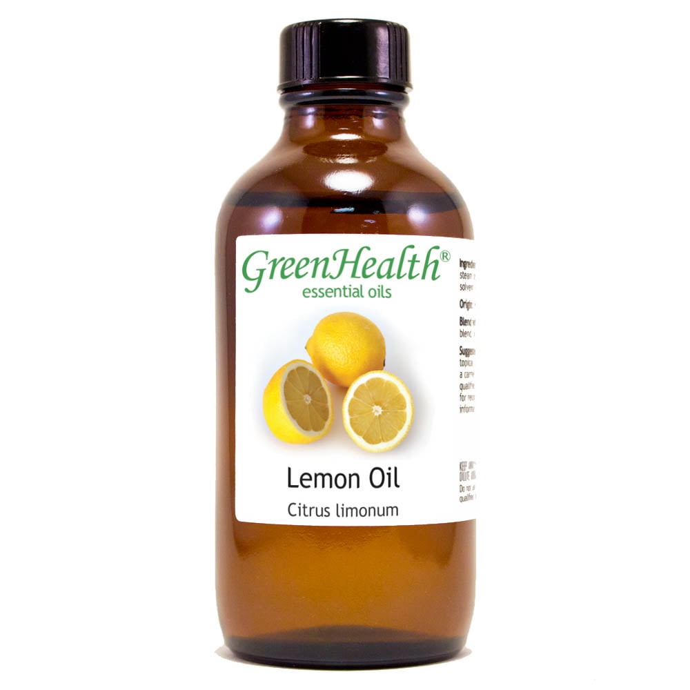 Lemon Essential Oil 4 fl oz (118 ml) Glass Bottle w/ Cap 100 Pure
