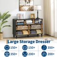 thumbnail image 6 of Huisuilinss 6/7 Drawer Dresser For Bedroom,47" Wide Modern Chest Of Drawers,Wood Dresser TV Stand,Double Dresser Drawer Organizer With Natural Texture,Curved Profile Design For Living Room Hallway, 6 of 8
