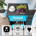 thumbnail image 4 of LED End Table with Charging Station, Nightstand with Cloth Drawer, Side Table with 1 USB Port and 1 Type-C Port, Set of 2, Couch Table, Black TB01BK052L, 4 of 14