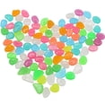 thumbnail image 2 of 100Pcs Glow in The Dark Pebbles Outdoor Decor Glow Decorative Stones Rocks Pebbles Artificial Fish Tank Decorative Rocks for Aquarium Garden Fish Tank, 2 of 9