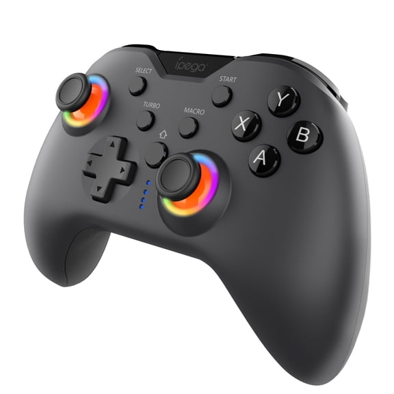 Upgraded Silent Bluetooth Game Controller - Programmable Turbo Function for Switch/iOS/Android/PC, Ergonomic Wireless Gaming Pad with Quiet Buttons