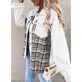 thumbnail image 2 of HOTAPEI Jean Jacket for Women Casual Plaid Button Down Boyfriend Denim Jackets Oversized Shacket Jacket With Chest Pockets, 2 of 6