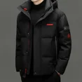 thumbnail image 1 of Chaqueta de plumón para hombre, chaqueta acolchada corta con relleno de plumón de pato, ropa de diseñador con capucha para hombre, abrigos de invierno 2024, saco informal para hombre, 1 of 4