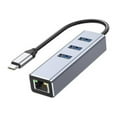 thumbnail image 1 of ziyahi Type-C/USB 3.0 to USB 3.0 Converter Stable Networking HUB Data Splitter for Windows for Mac Laptop Computer, 1 of 5