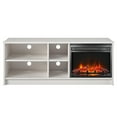 thumbnail image 5 of Ameriwood Home Namar Asymmetrical 55" TV Stand with Electric Fireplace Insert and 4 Shelves, Ivory Oak, 5 of 16