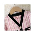 thumbnail image 6 of Inevnen 2Pcs Toddler Baby Girls Long Sleeve Plaid Tweed Cardigan Coat Dress Skirt Princess Party Formal Outfits, 6 of 8