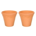 thumbnail image 1 of 2pcs Pottery Flower Pots Household Flowerpots Drainage Hole Clay Planting Pots, 1 of 8