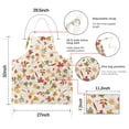 thumbnail image 7 of Autumn Fall Leaves Pattern Apron-Garden Aprons for Women with Pockets-Cotton Linen Waterproof Kitchen Cooking Gardening Aprons Adjustable for Kitchen,Cooking,BBQ and Salon 33"x27", 7 of 7