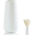 thumbnail image 1 of Jarrones de cerámica blanca, jarrón blanco de diseño, jarrón de cerámica moderno, jarrón decorativo de diseño, florero decorativo, jarrón moderno para decoración del hogar, sala de estar, oficina,, 1 of 5