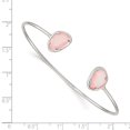 thumbnail image 5 of Sterling Silver Pink Chalcedony Bangle Bracelet, 5 of 5