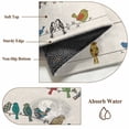 thumbnail image 6 of Beige Birds Round Area Rug 5Ft Washable Circle Rugs for Living Room Bedroom, Funny Cute Snowflake Wire Sparrow Rustic Non-Slip Carpet Floor Mats Indoor Outdoor Carpet Runner Aesthetic Home Decor, 6 of 8