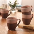thumbnail image 6 of Gibson Elite William Crest 4 Piece Coffee Mug Set, 15oz Stoneware Cups, Reactive Glaze Finish, Round Large Coffee Mugs, Microwave & Dishwasher Safe - Pink, 6 of 7