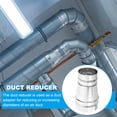 thumbnail image 4 of Unique Bargains 5 Inch to 4 Inch Round Duct Reducer, Galvanized Steel Adapter Pipe Fitting for Ventilation System, Silver Tone, 4 of 5