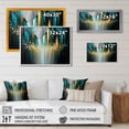 thumbnail image 4 of Designart Abstract Geometric Black And Green I Canvas Wall Art, 4 of 5