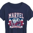 thumbnail image 3 of Marvel - Collegiate Americana - Women's Short Sleeve Graphic T-Shirt, 3 of 5