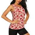 thumbnail image 2 of Fotbe Cute Strawberry Blusas Sin Mangas para Mujer – Estilo Casual, Corte Suelto, Slim-Fit, Cuello Redondo Deportivo, Tops de Verano para Gimnasio y Yoga-XX-Large, 2 of 7