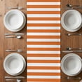 thumbnail image 6 of Anchor Orange Table Runner - 70 Inch Long, Kitchen Dining Table Runner Dresser Scarves, Modern Navy Blue White Striped Nautical Farmhouse Decor for Coffee Tables Wedding Party Banquet, 6 of 8