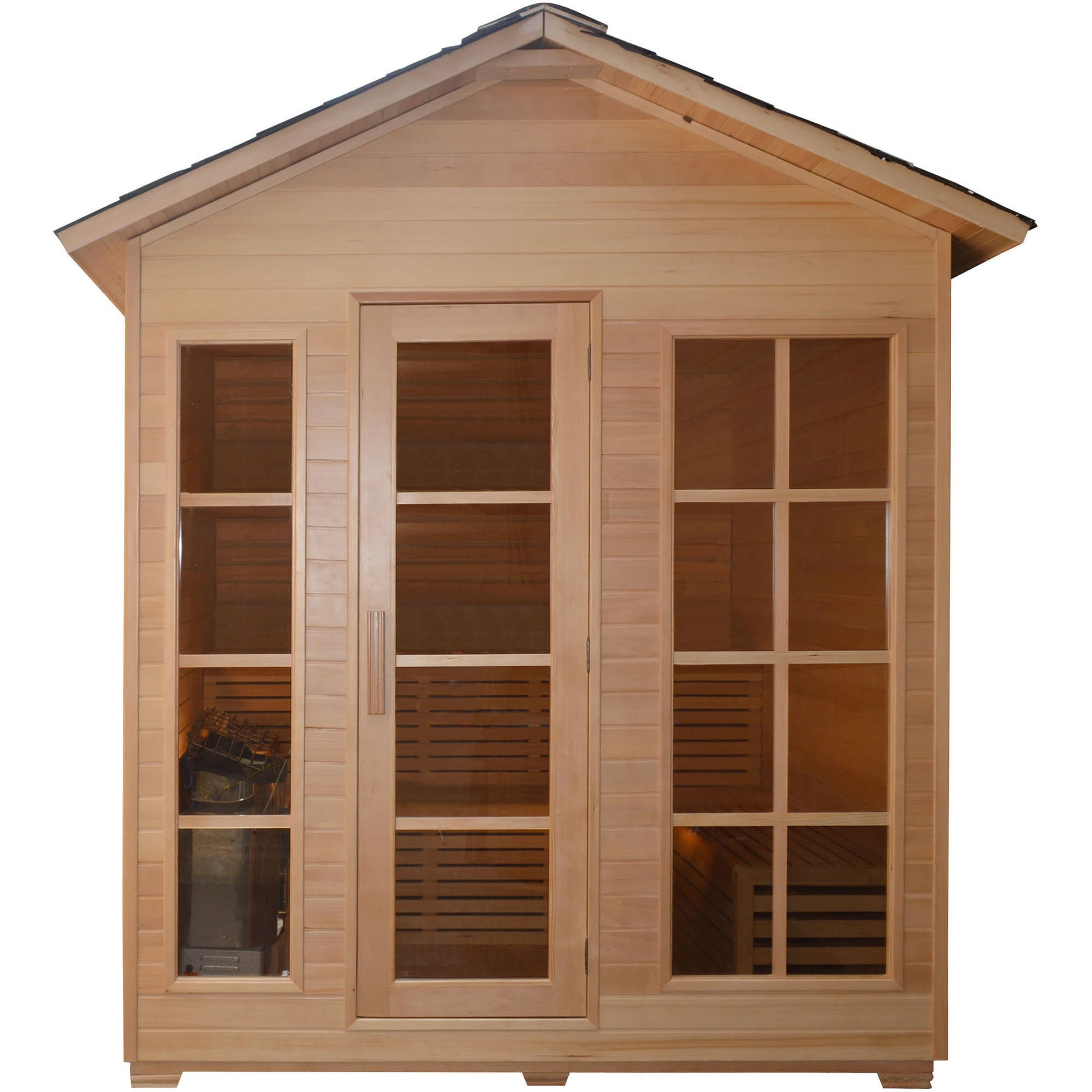 ALEKO STO6VAASA 6 Person Canadian Hemlock Wood Outdoor and Indoor Wet Dry Sauna with 6 KW... by ALEKO