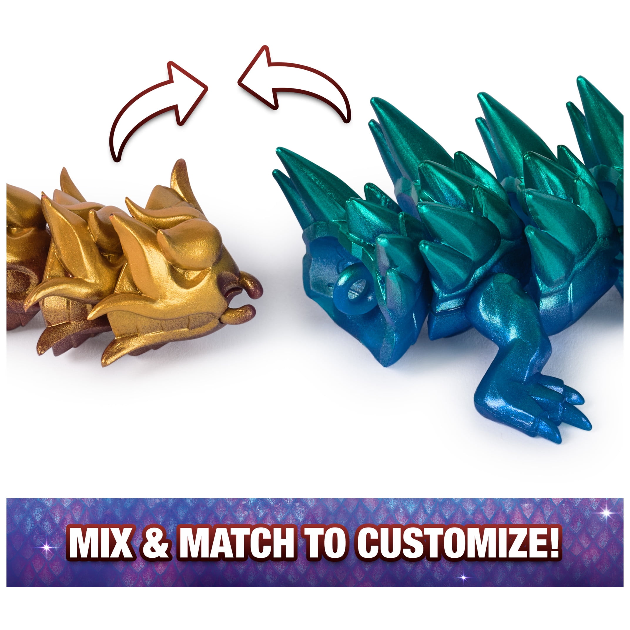 CrystaLynx Dragons, 12.5-inch Articulated Dragon Figure & Display Egg for Kids Ages 8 and up (Styles Vary)