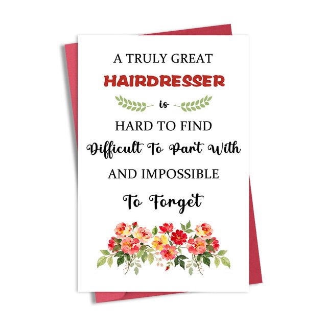 Tarjeta de felicitación para peluquero, agradecimiento, jubilación, regalo para peluquero