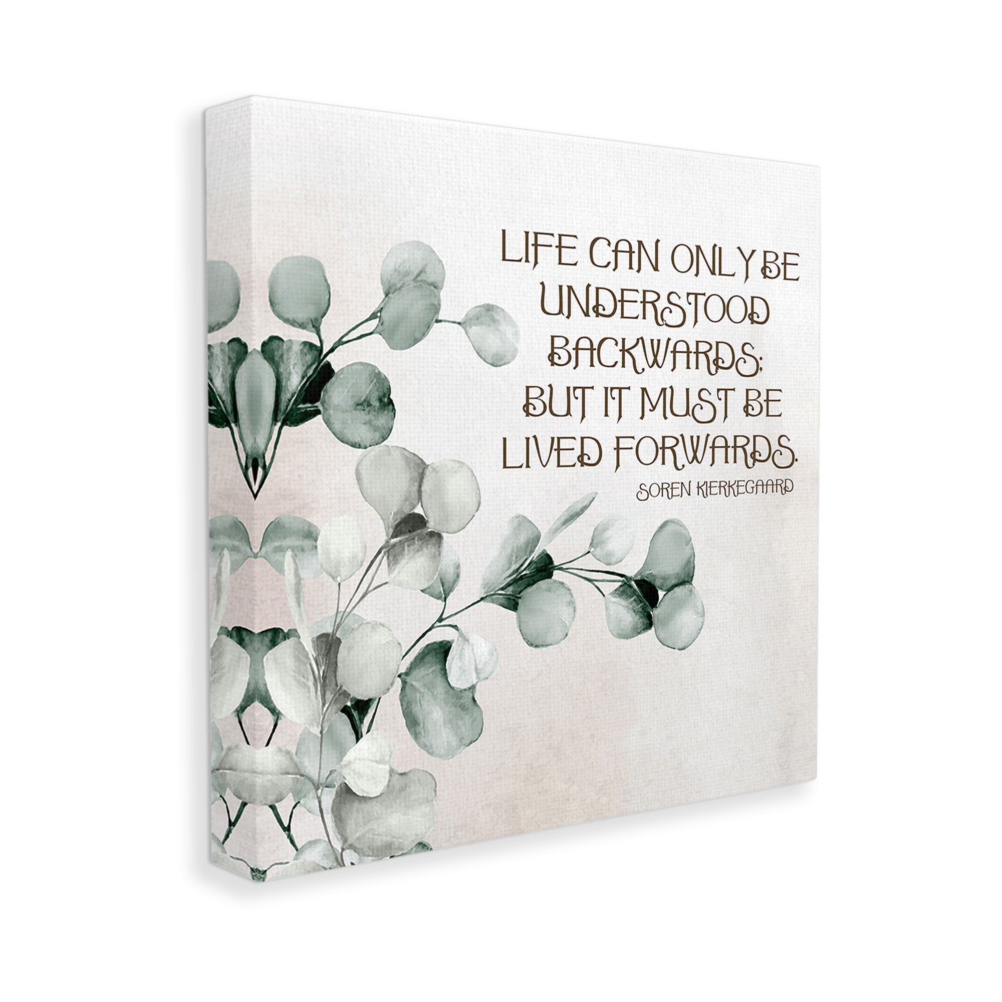 Stupell Industries Soren Kierkegaard Quote Inspirational Painting Gallery Wrapped Canvas Art Print Wall Art, 30 x 30