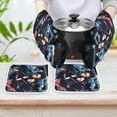 thumbnail image 6 of Demon Slayer 4 Pcs Oven Mitts And Pot Holders Kitchen Oven Glove with Potholders Non-Slip Cooking Gloves for Cooking Baking Grilling, 6 of 7
