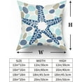 thumbnail image 6 of Blue Starfish Pillow Covers 18x18 Inch Set of 2, Coastal Beach Ocean Themed Summer Nautical Decorative Throw Pillow Cases Cushion Covers Seasonal Gift Farmhouse Sofa Couch Bed Decor, 6 of 6