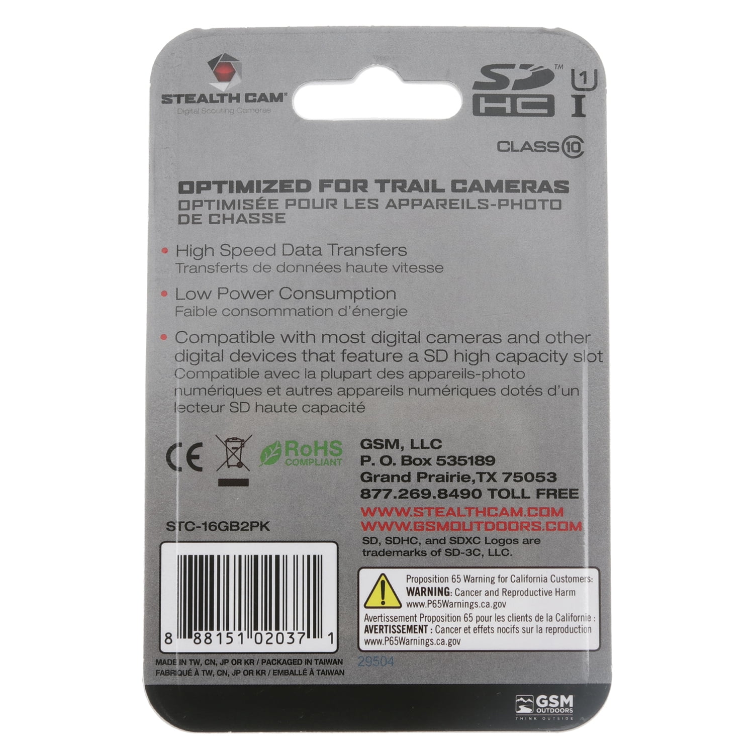 STEALTH CAM SD Card - High-Speed Data Transferring Storage Game Trail Hunting Scouting Photo Video Recording Cameras, 16GB SD Card (2 Pack)