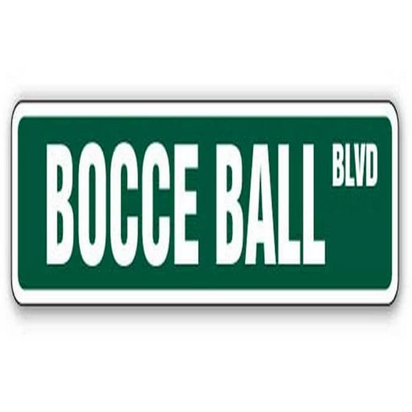 SignMission A-24-SS-Bocce Ball 24 in. Bocce Ball Aluminum Street Sign - Set Balls Italy Team Game