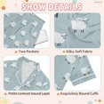 thumbnail image 4 of FORMRS Kids Short Sleeve Top and Pants Pajama Set Unisex Satin 2-Piece Sleepwear, Sizes 5-6Y, Simple Sheep Pattern, 4 of 8