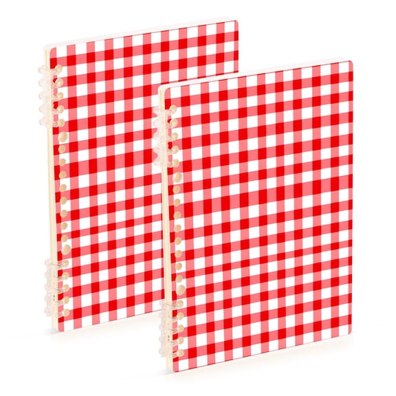 joogoo Spiral Journal Notebook Checkered Grid-d3 College Ruled Notebooks 8.3" x 5.7" 2 PCs