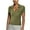 Green, variant on Lovskoo Knit Summer Tops for Women 2024 Button Down Collared Short Sleeve Solid Color Casual Trendy Slim Bottom Wear T Shirt Coffee