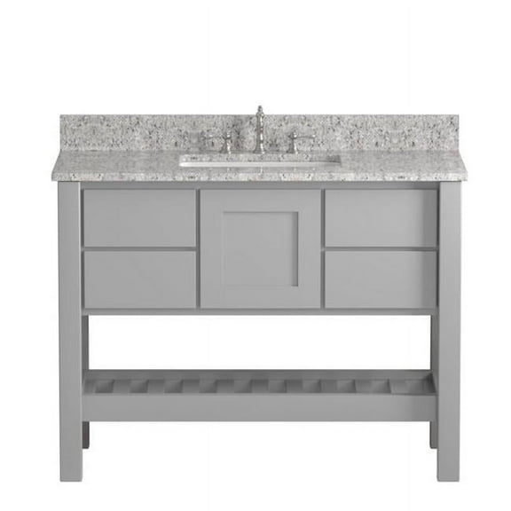 Cambridge Plumbing P48G-PEPPER 36 x 48 x 22 in. USA Patriot Gray Bathroom Vanity with Pepper Countertop