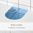 thumbnail image 6 of White Bathroom Vanity, Under Sink Cabinet with U-Shaped Cut-Out, Double Vented Doors, Space-Saving Design for Modern Bathrooms, Santorin Collection, 6 of 10
