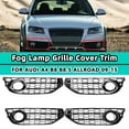 thumbnail image 2 of 2X Front Fog Light Grille Cover For A-U-D-I A4 B8 B8.5 ALLROAD 2009-2015 Bumper Lamp Grills Honeycomb Car Accessories 8K0807681J01C, 2 of 7