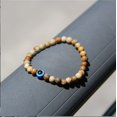 thumbnail image 2 of Pulsera elástica para hombre con cuentas de piedra natural de 6 mm, obsidiana, hematita, ojo de tigre, pino blanco, 2 of 5