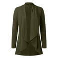 thumbnail image 6 of Pxiakgy Womens Open Front Cardigan Long Sleeve Knit Sweater Outwear With Pockets Green + M, 6 of 7