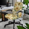 thumbnail image 2 of POLERO Sunflower Pattern Anti Aging All-in-One Office Computer Chair Covers, Elastic Bottom Brushed Elastic Fabric Computer Office Chair Cover for Home, 2 of 7