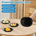 thumbnail image 6 of Heavy Duty Black Plastic Plates, 6 Inch Round Disposable Plates for Parties, Catering, Events, and Everyday Use, 6 of 6