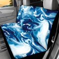 thumbnail image 2 of POLERO Blue Marbling Pattern Car Back Seat Covers with Van Truck, Durable Against Dirt Bench Seat Covers(2 Piece), 2 of 4