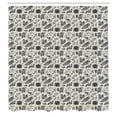 thumbnail image 3 of Ambesonne Flower Shower Curtain, Sketch Christmas Berries, 69"Wx75"L, Grey Eggshell, 3 of 5