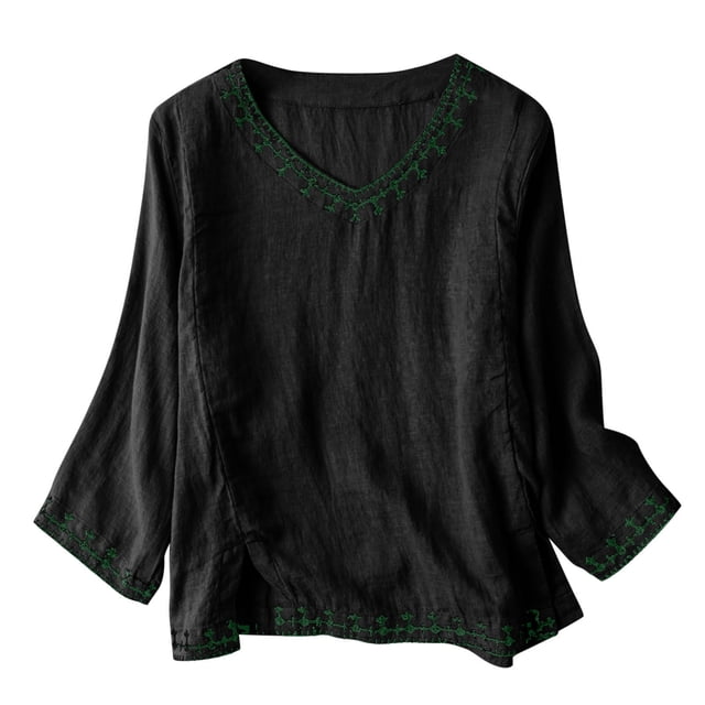 XMMSWDLA Hauts Grande Taille pour Femmes Manches Courtes Col Rond Chemises Été Décontracté Fluide Tee-Shirt Blouse Noir Hauts Manches Courtes pour Femmes