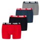 thumbnail image 1 of PUMA Calzoncillos Hombre, Lote de 4 - Basic Boxer ECOM, Algodón elástico, Uso diario Rojo/Negro/Azul/Gris 2XL (XX-Large), 1 of 4
