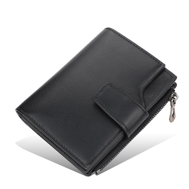 Billetera para mujer Sonducket de piel sintética color Negro con bolsillo con cremallera