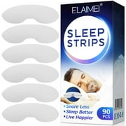 YEUHTLL 90Pcs Sleep Strips Mouth Tape for Nose Breathing Less Mouth Breathing Improved Nighttime Sleeping Instant Snoring Relief