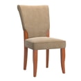 thumbnail image 5 of iNSPIRE Q Alamosa Traditional Cherry Finish Velvet Parson Chair, Peat (Set of 2), 5 of 6