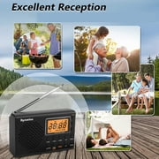 Portable Radio, EEEkit Battery Operated Radio with Big Speaker, Great Reception, Backlight Display, Compact Transistor Radios Player for Emergency, Indoor Outdoor, Gift for All Ages