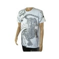 thumbnail image 5 of Mens PLATINI Sports Shirt With Rhine Stones Lion Chain STT8023 White, 5 of 6