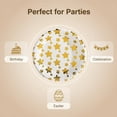 thumbnail image 2 of Gold & Silver Star-Patterned Paper Plates — 7-Inch, Pack of 50 — "Twinkle, Twinkle Little Star" Themed Disposable Plates, Ideal for Weddings, Birthdays, Bridal Showers, Thanksgiving, Easter, Christma, 2 of 8