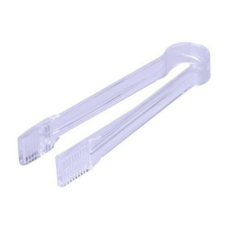 

TONKBEEY Clear Plastic Ice Tong Barbecue BBQ Bread Food Clip Clamp Folder for Home Kitche Picnic Canteen Dessert Serving